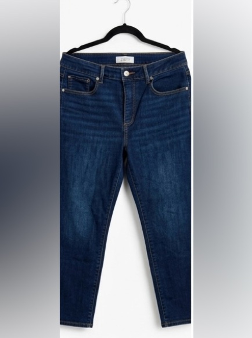 Loft Women's Short Skinny Jeans in Dark Indigo Blue